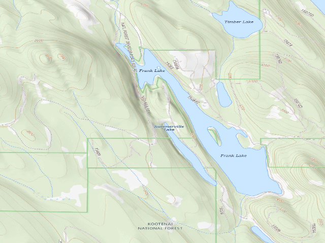 USGS topographic map of Summerville Lake 1
