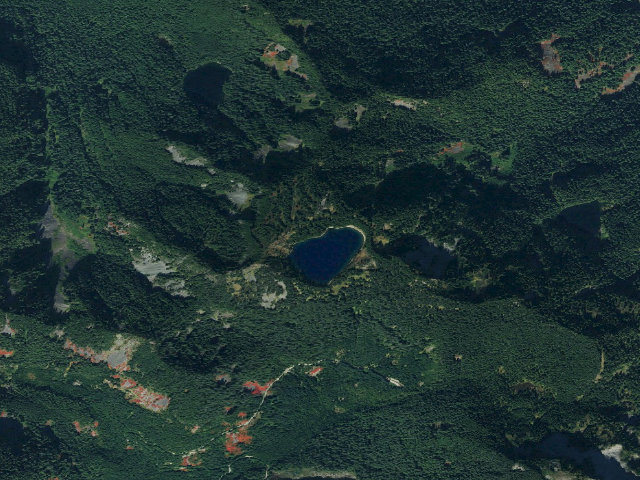 Aerial image of Summit Lake Camping Area