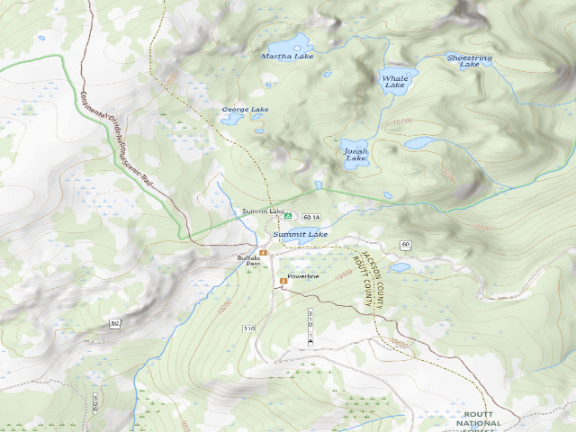 USGS topographic map of Summit Lake