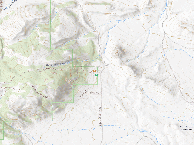 USGS topographic map of Sundance Horse Camp