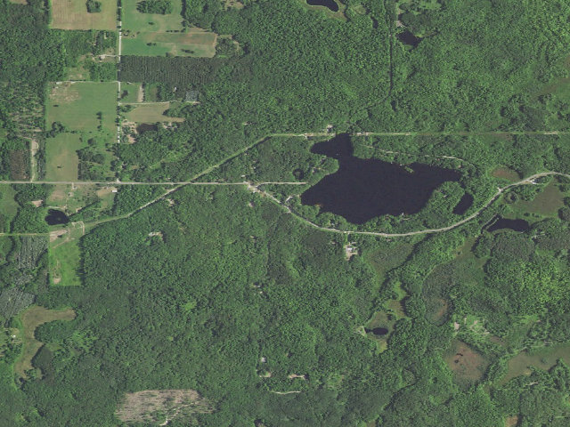 Aerial image of Sunrise Lake State Forest Campground