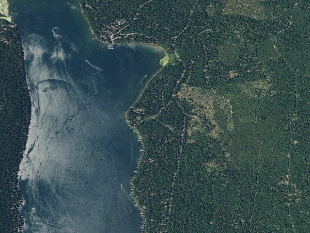 Aerial image of Sunset Campground