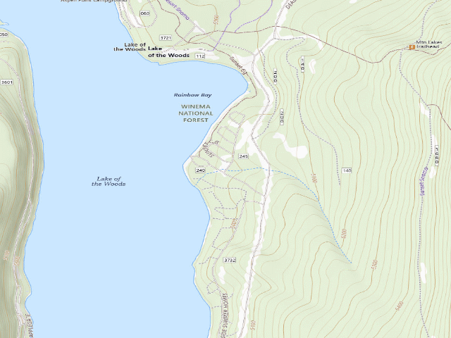 USGS topographic map of Sunset Campground