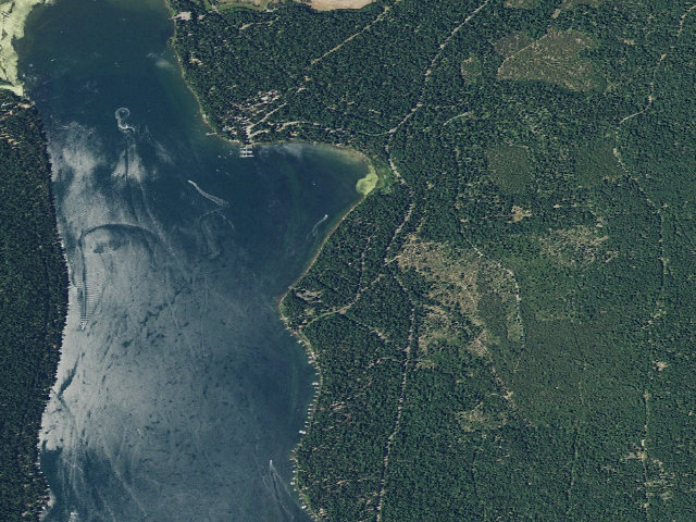 Aerial image of Sunset Campground