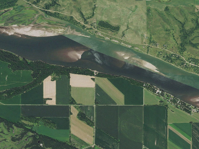 Aerial image of Sunshine Bottoms WMA