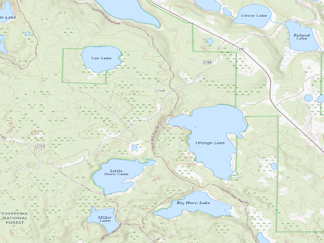 USGS topographic map of Suomi South Side Dispersed Sites M7