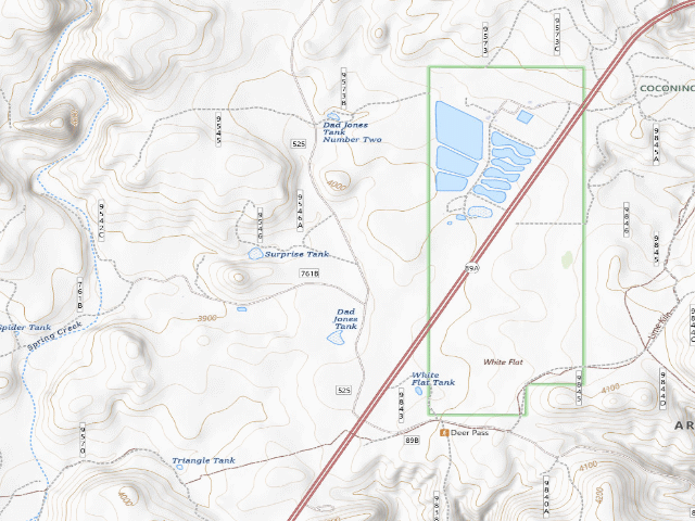 USGS topographic map of Surprise Dispersed Camping Area