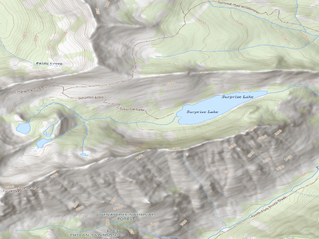 USGS topographic map of Surprise Lake Camp