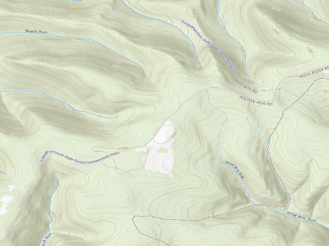 USGS topographic map of Susquehannock State Forest roadside campsite 002 Beech Bum