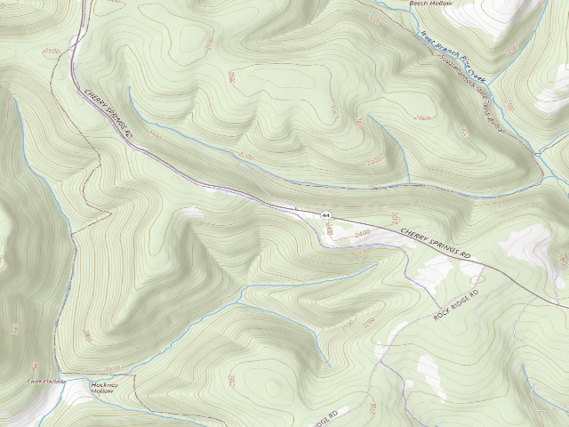 USGS topographic map of Susquehannock State Forest roadside campsite 003 Block Valve A