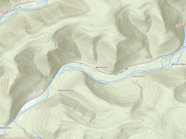 USGS topographic map of Susquehannock State Forest roadside campsite 015 Head Gate
