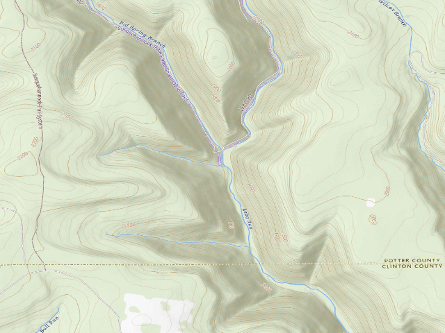 USGS topographic map of Susquehannock State Forest roadside campsite 035 Big Springs