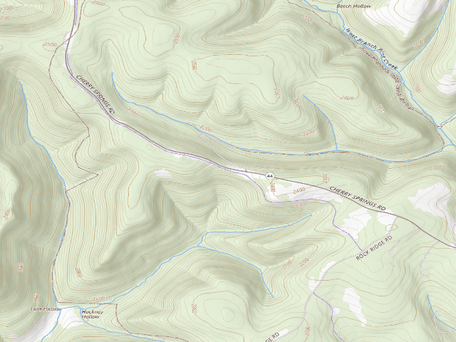 USGS topographic map of Susquehannock State Forest roadside campsite 043 Block Valve B