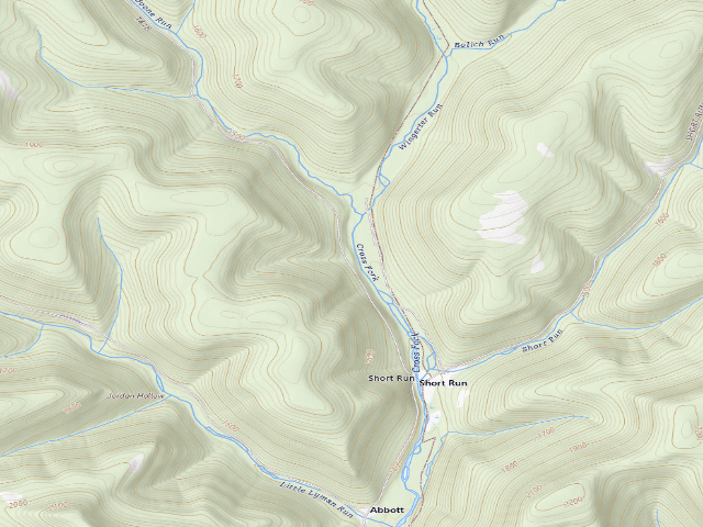 USGS topographic map of Susquehannock State Forest roadside campsite 047 Fishing Hole