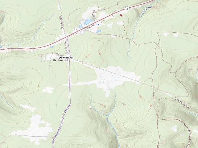 USGS topographic map of Susquehannock State Forest roadside campsite Leo's Landing 006