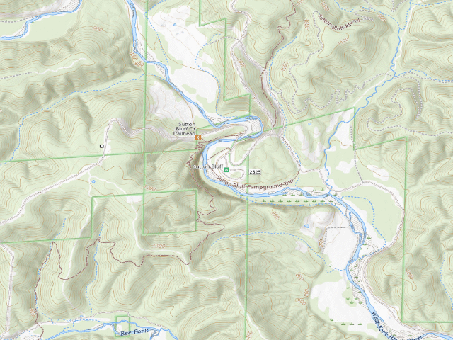 USGS topographic map of Sutton Bluff