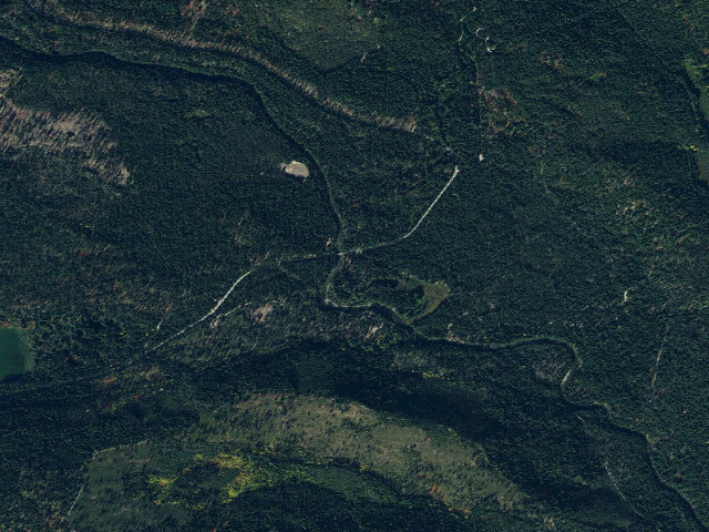 Aerial image of Swallow Caves Dispersed Camping