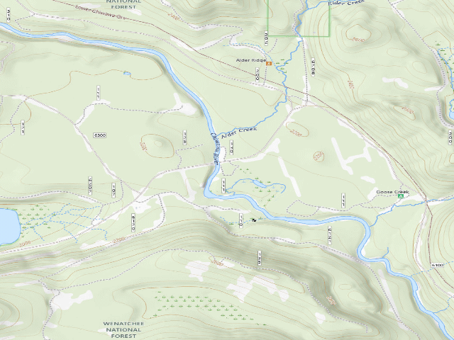 USGS topographic map of Swallow Caves Dispersed Camping