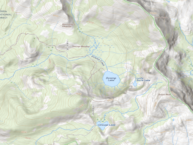 USGS topographic map of Swamp Lake