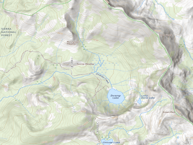 USGS topographic map of Swamp Meadow