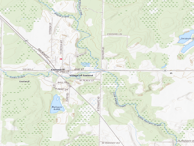 USGS topographic map of Swan Creek Park
