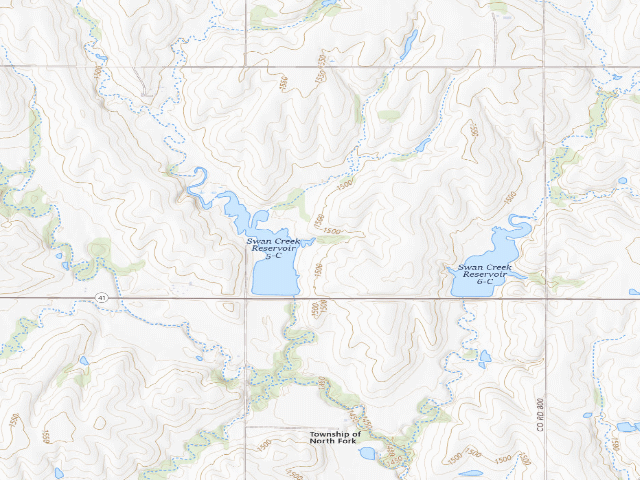 USGS topographic map of Swan Creek WMA
