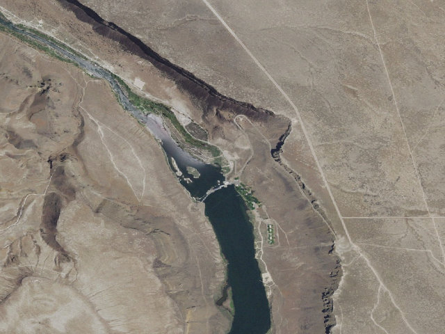 Aerial image of Swan Falls River Access