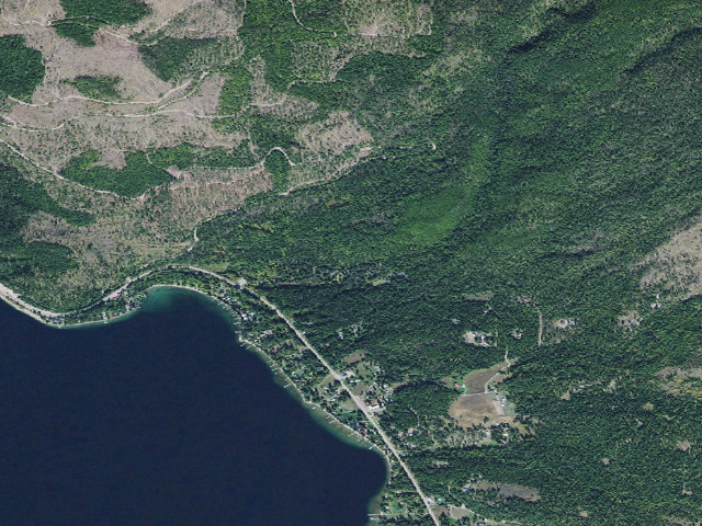 Aerial image of Swan Lake Campground