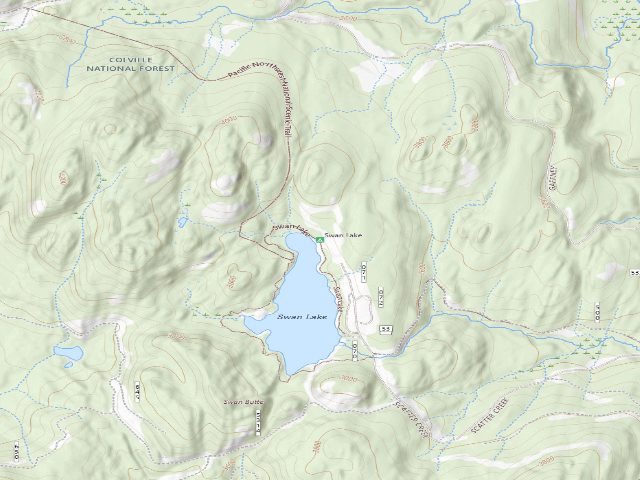 USGS topographic map of Swan Lake