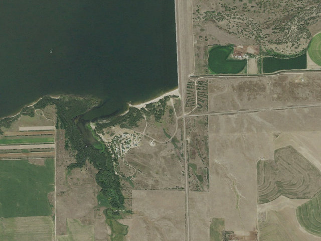 Aerial image of Swanson Reservoir SRA