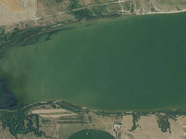 Aerial image of Swanson Reservoir WMA