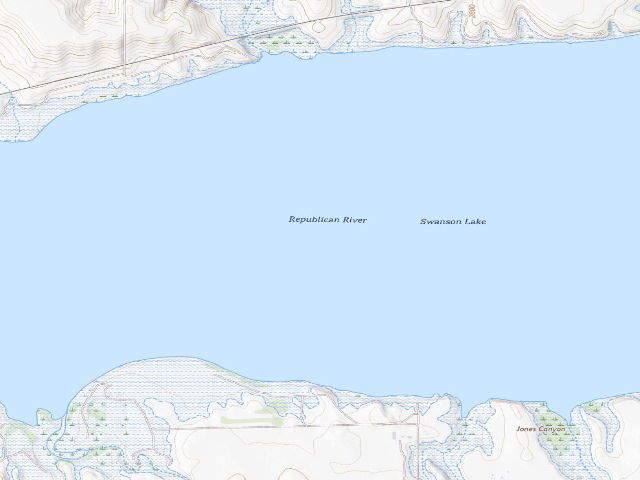 USGS topographic map of Swanson Reservoir WMA
