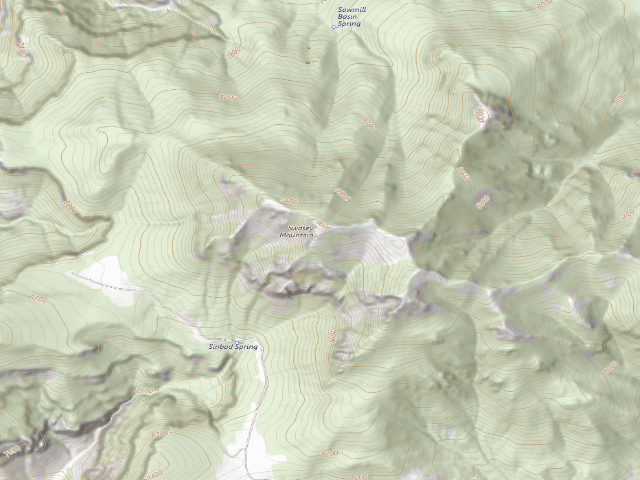 USGS topographic map of Swasey Mountain Wsa
