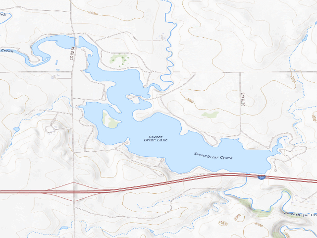 USGS topographic map of Sweet Briar Lake WMA (Morton County)