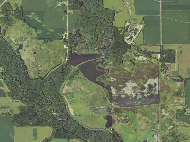 Aerial image of Sweet Marsh WMA