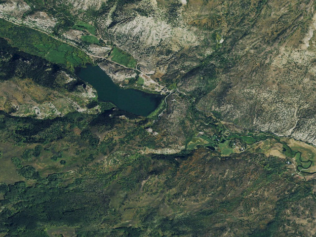 Aerial image of Sweetwater Lake Campground