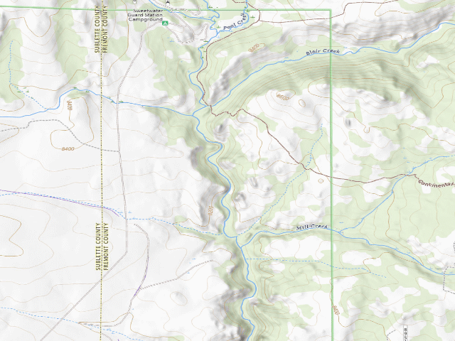 USGS topographic map of Sweetwater River