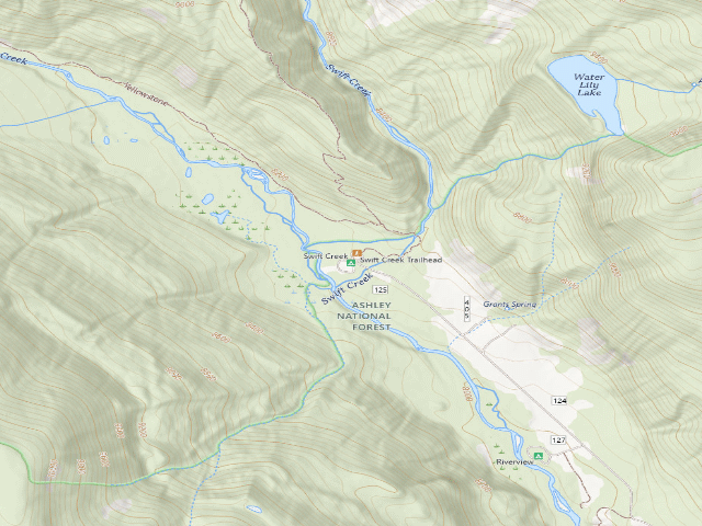USGS topographic map of Swift Creek