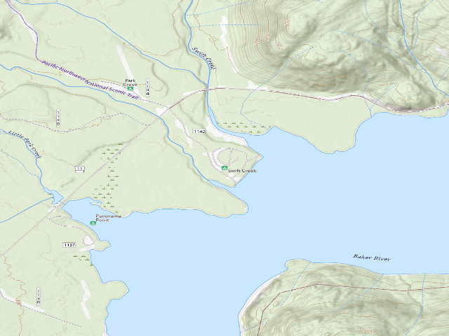 USGS topographic map of Swift Creek