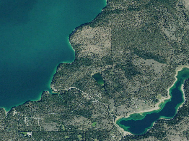 Aerial image of Swisher Lake Campground