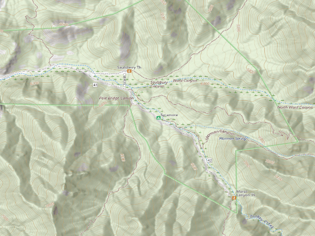 USGS topographic map of Sycamore Campground