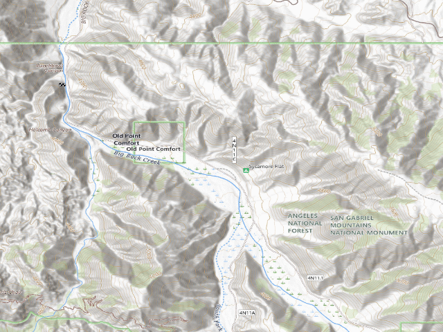 USGS topographic map of Sycamore Flat