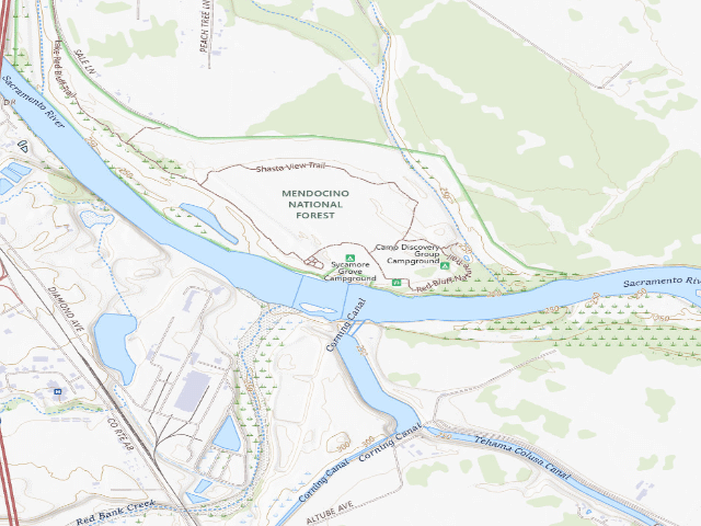 USGS topographic map of Sycamore Grove Campground