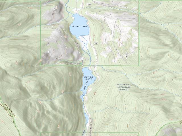 USGS topographic map of Sylvan Lake Campground