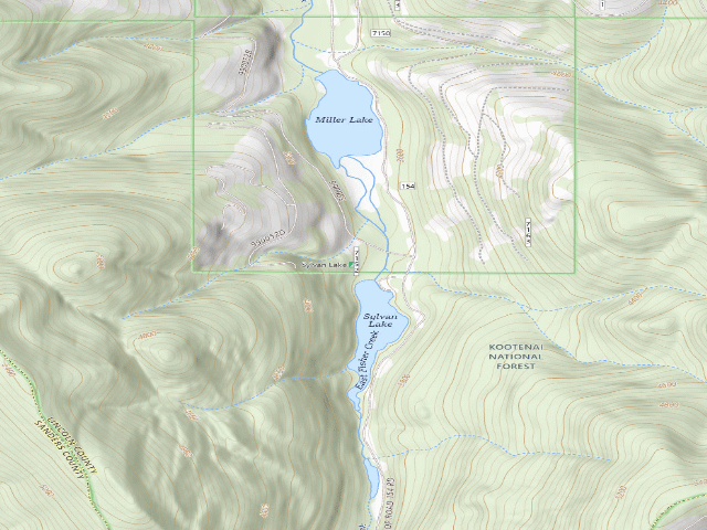 USGS topographic map of Sylvan Lake