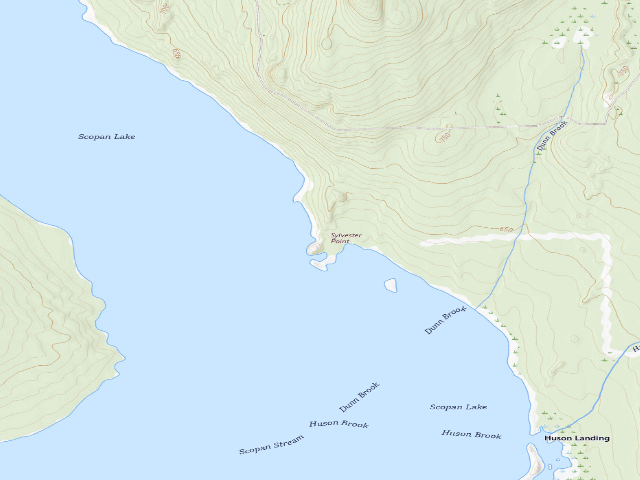 USGS topographic map of Sylvester Point 2 (Scopan Public Land)