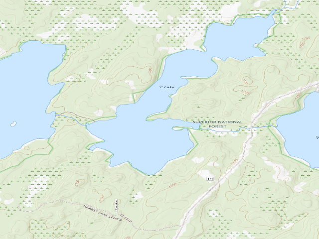 USGS topographic map of T Lake Site 2