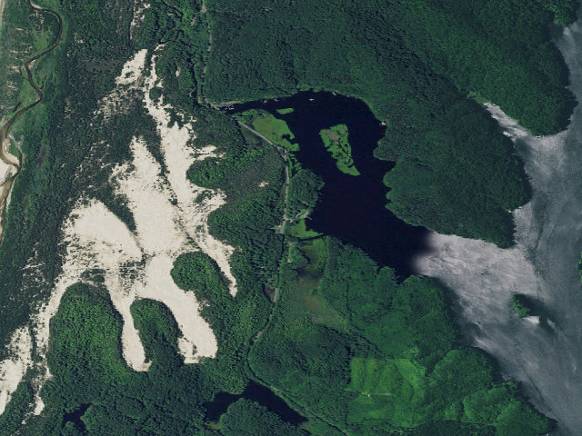 Aerial image of Tahkenitch Landing Campground And Boating Site