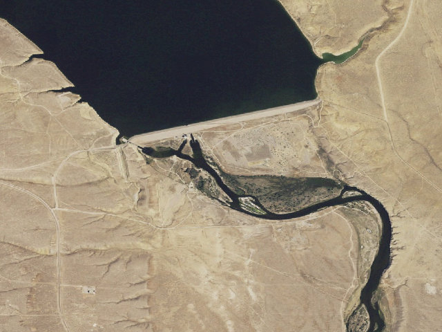 Aerial image of Tailrace Camp Area