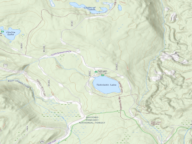 USGS topographic map of Takhlakh Lake Cg